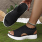 ⏳LAST DAY SALE ONLY ￡14.99!!💐 Women's Breathable Knit Platform Sandals – Air-permeable knit upper, cushioned sole & lightweight comfy summer footwear ✨