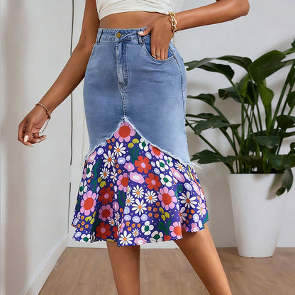 ⏳🔥LIMITED-TIME 50% OFF! 👗 Women's High Waist Denim Mermaid Skirt