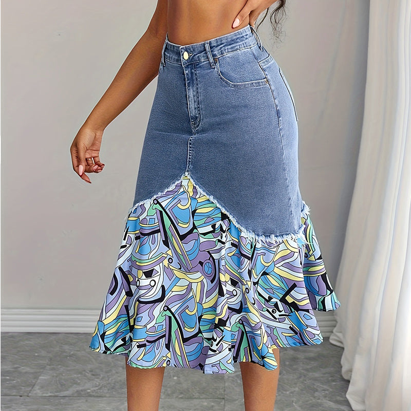 ⏳🔥LIMITED-TIME 50% OFF! 👗 Women's High Waist Denim Mermaid Skirt