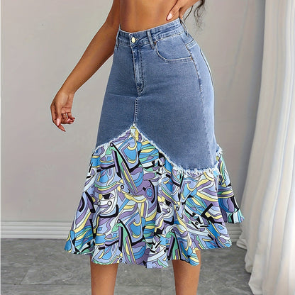 ⏳🔥LIMITED-TIME 50% OFF! 👗 Women's High Waist Denim Mermaid Skirt