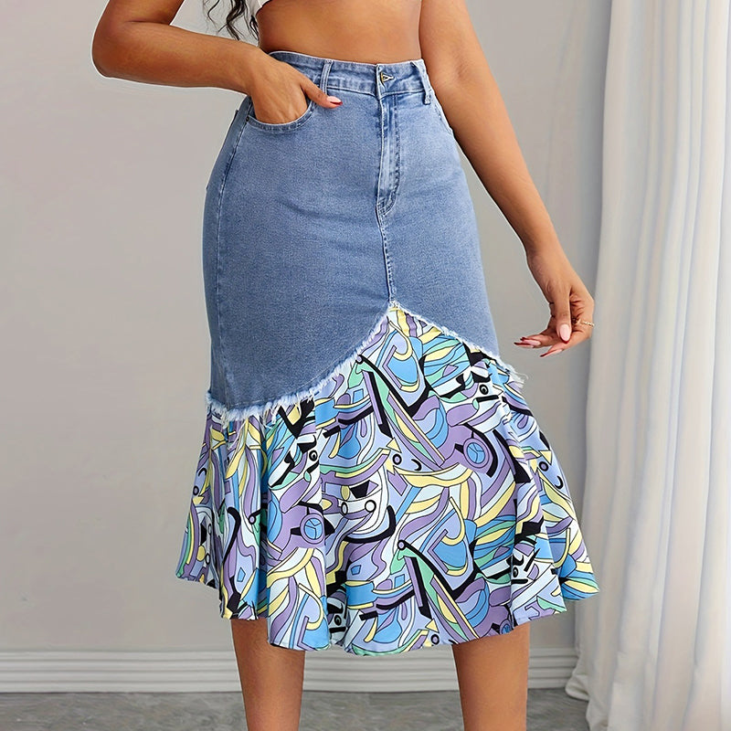⏳🔥LIMITED-TIME 50% OFF! 👗 Women's High Waist Denim Mermaid Skirt