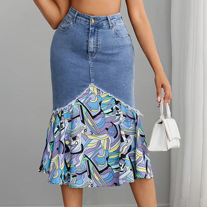 ⏳🔥LIMITED-TIME 50% OFF! 👗 Women's High Waist Denim Mermaid Skirt