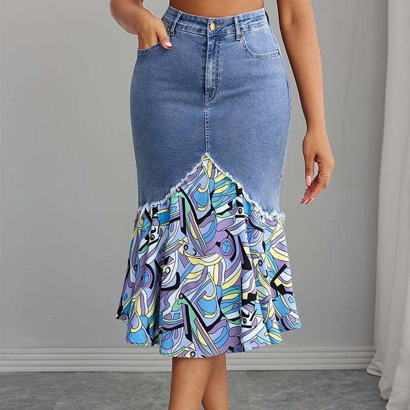 ⏳🔥LIMITED-TIME 50% OFF! 👗 Women's High Waist Denim Mermaid Skirt