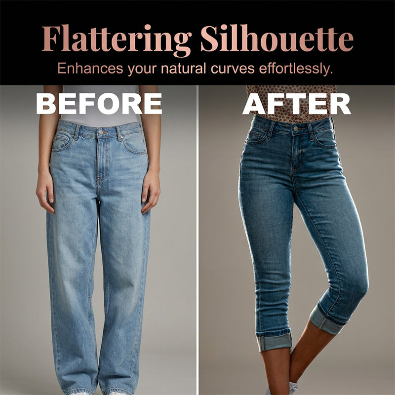 💥✨Limited-time 50% Off Special Offer - Women's Casual High Waist Stretch Capri Jeans