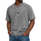 Men's Casual Band Collar Short Sleeve Shirt