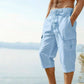 👖Men's Linen Blend Cargo Capri Pants🌬️ Lightweight, Breathable & Built For Comfort