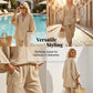 Women's Summer Slouchy Loose Fit Pants Set with Batwing Sleeves