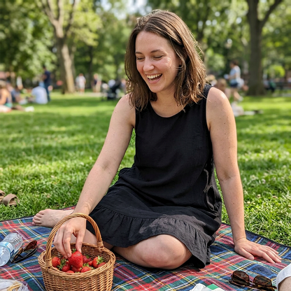שמלת נשים יומיומית ללא שרוולים עם מלמלה – שמלת מידי יומיומית קלילה