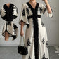 👗Women's Elegant V-Neck Print Maxi Dress
