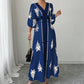 👗Women's Elegant V-Neck Print Maxi Dress