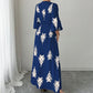 👗Women's Elegant V-Neck Print Maxi Dress