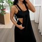 Two-Piece Style Tank Maxi Dress with Side Cut-Outs