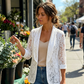 👗Women's Elegant Floral Lace Blazer – Elegant Lightweight Office To Evening Layer✨