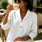 ⌛Limited-time offer-Women's Shawl Collar Button Front Blouse