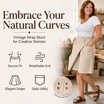⏳Limited-time 50% off⏰Women's Knee-Length Asymmetrical Wrap Shorts🩳