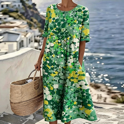 💥✨Limited-time special offer: 50% off -👗Loose-fitting floral print dress for wome