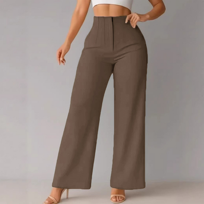 👖 מכנסי רגל רחבה מחוייטים | מותן גבוה אלגנטי עם זרימה אוורירית ✨ | S-3XL