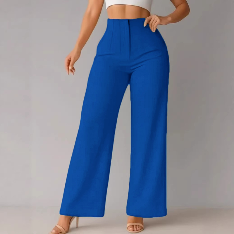 👖 מכנסי רגל רחבה מחוייטים | מותן גבוה אלגנטי עם זרימה אוורירית ✨ | S-3XL