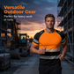 📢📢50% OFF !!!⏰Men’s Fluorescent Color Block Athletic Shirt Outdoor Safety Tee