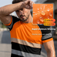 📢📢50% OFF !!!⏰Men’s Fluorescent Color Block Athletic Shirt Outdoor Safety Tee