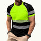 📢📢50% OFF !!!⏰Men’s Fluorescent Color Block Athletic Shirt Outdoor Safety Tee