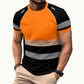 📢📢50% OFF !!!⏰Men’s Fluorescent Color Block Athletic Shirt Outdoor Safety Tee