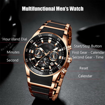 🔥50% OFF!⌚ Men's Waterproof Multifunctional Quartz Watch