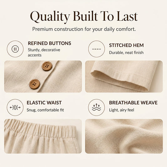 👚LAST DAY 50% OFF✨ 2-piece-set – loose top & comfortable trousers – soft fabric, elastic waistband & versatile combination options – can be worn separately or together