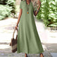 Women's Short Sleeve V-Neck Maxi Dress