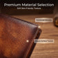🛡️ MEN'S VINTAGE RFID BLOCKING WALLET — Genuine Leather | Slim 10-Card Design | Protects Against Contactless Fraud | Ideal Father's Day Gift 🎁