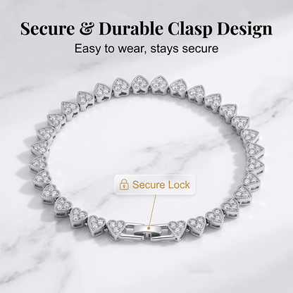 💥Limited BOGO💥✨Shiny Heart Link Bracelet Set – Elevate Day & Night Looks with Ease