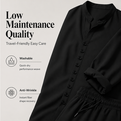 ⏳ LIMITED TIME 50% OFF! 🔥 Men's Minimalist Casual Shirt and Pants Set – Breathable Blend & Stylish Button Detail ☀️