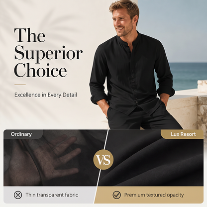 ⏳ LIMITED TIME 50% OFF! 🔥 Men's Minimalist Casual Shirt and Pants Set – Breathable Blend & Stylish Button Detail ☀️