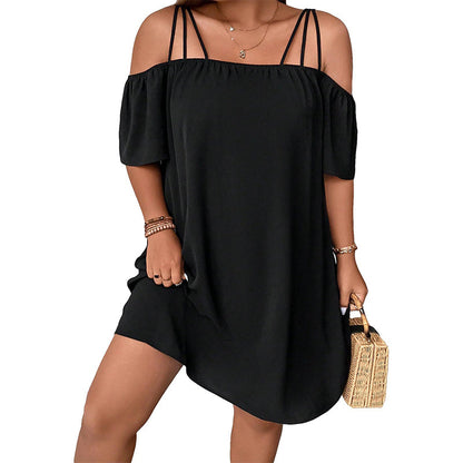 🔥HOT SALE 49% OFF!👗 Women's Elegant Solid Color Mini Dress