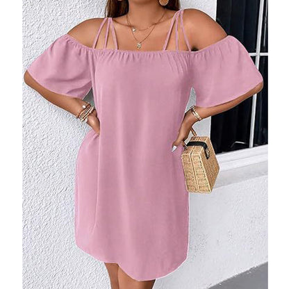🔥HOT SALE 49% OFF!👗 Women's Elegant Solid Color Mini Dress
