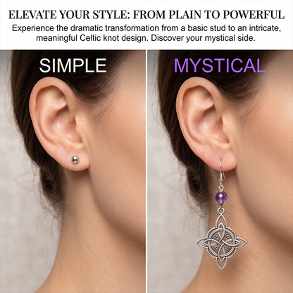 Vintage Celtic Knot Drop Earrings