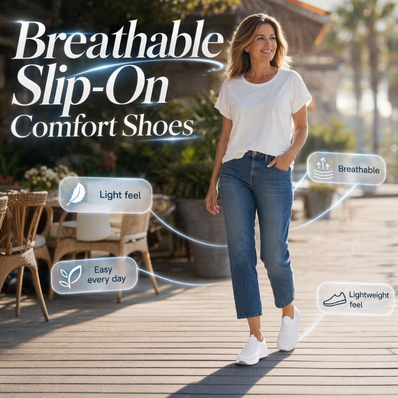 Trending Now⭐👟 Lightweight Slip-Ons with Breathable Upper