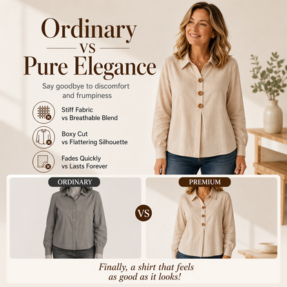 Best Seller🔥 👚 Elegant button-down blouse with a wing collar—timeless and stylish for the office and everyday wear