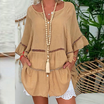 Women’s Casual Hollow Out V-Neck Dress