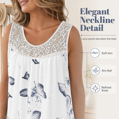 Women's Sleeveless Round Neck Printed Dress