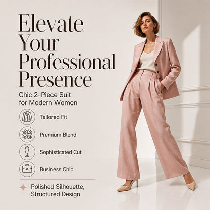 🍂🧥Seasonal Style - Casual 2-Piece Blazer & Trousers – Breezy Comfort & Clean Silhouette for Autumn