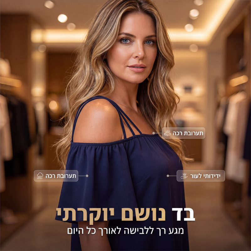 שמלת מיני אלגנטית לנשים בצבע אחיד