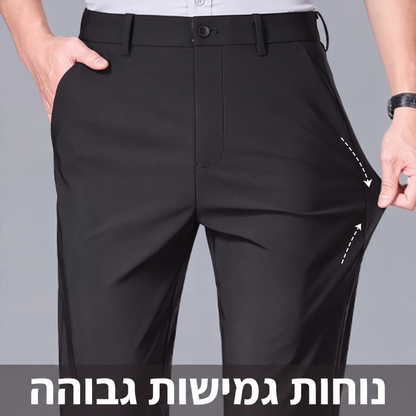 מכנסיים ישרים נושמים וגמישים לקיץ לגברים
