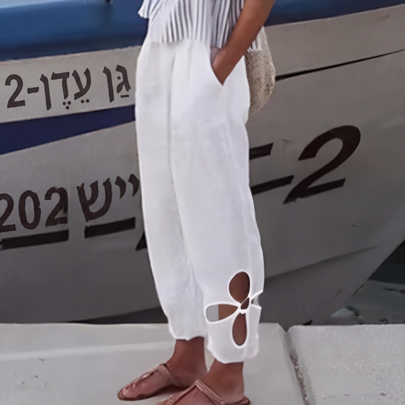 מכנסיים קז'ואל רוחביים לנשים