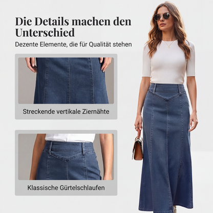 🎁Neuheiten 2026 mit 50 % RABATT👗Damen-Maxirock aus Denim – Hoher Bund & A-Linien-Schnitt