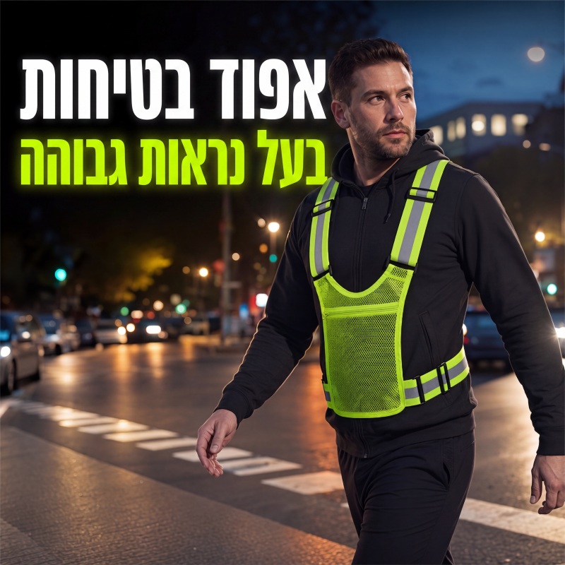 אפוד זריחה עם נראות גבוהה, ציוד בטיחות מותאם לריצה עם כיס