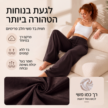 מכנסי פלר לנשים בגובה מותן גבוה