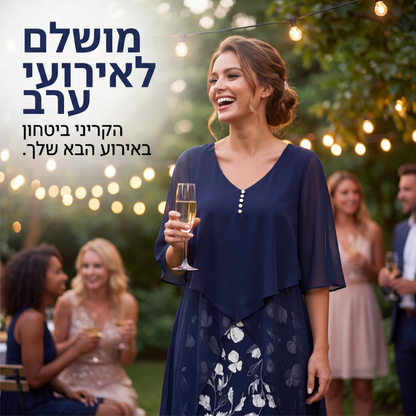 שמלה קז'ואל לנשים בחיתוך רפוי עם הדפס פרחים