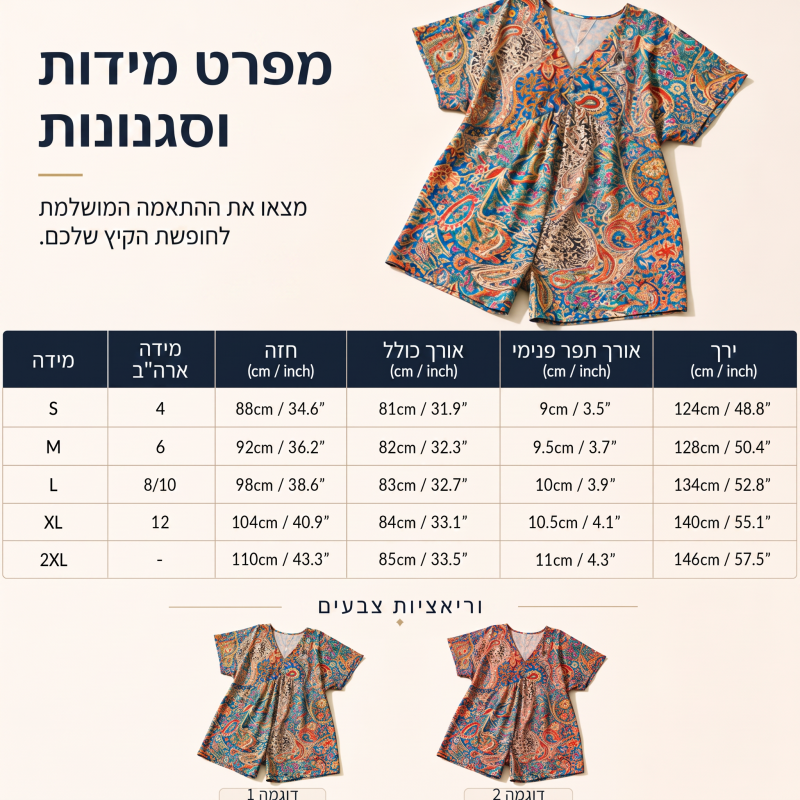 חליפת רומפר לחופשה לנשים בסגנון קליל ונוח