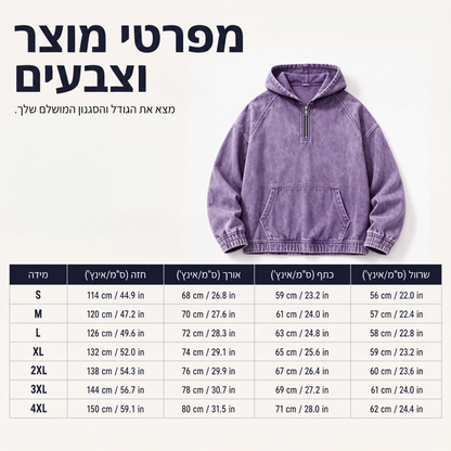 מעיל ג'ינס קז'ואל לגברים עם רוכסן חצי